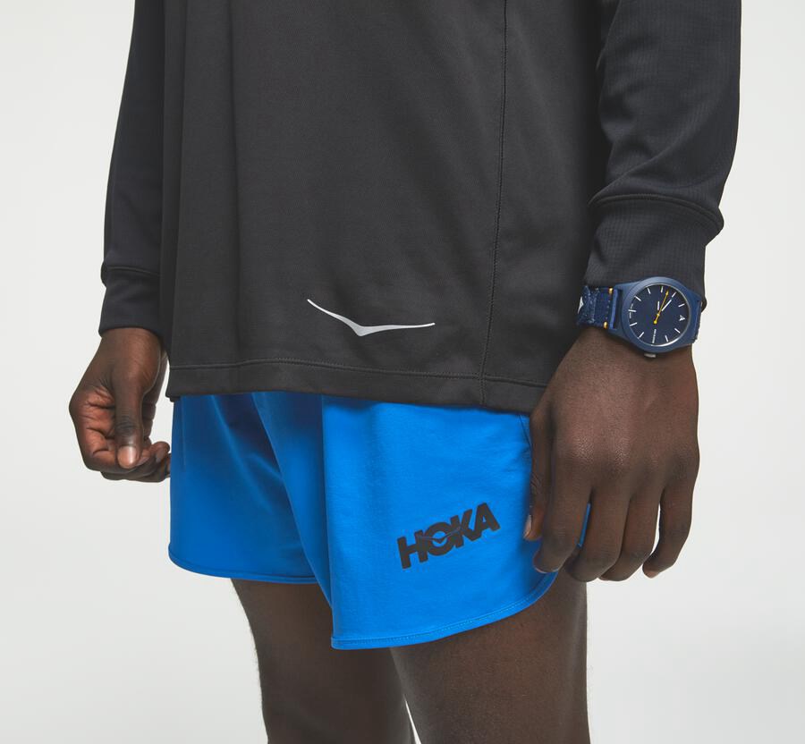 Hoka One One Tops Mens Black - Performance 3/4 Sleeve - 17035WIPX